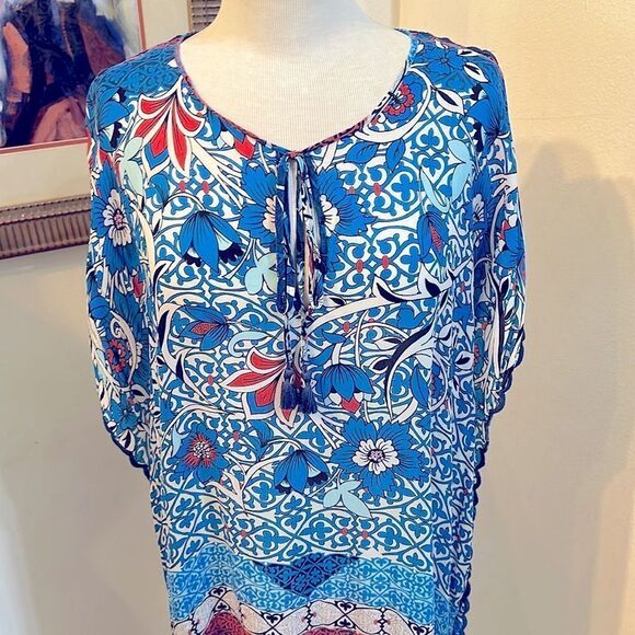 Johnny Was Blue Pattern Tunic/Dress Size Small - Picture 5 of 13